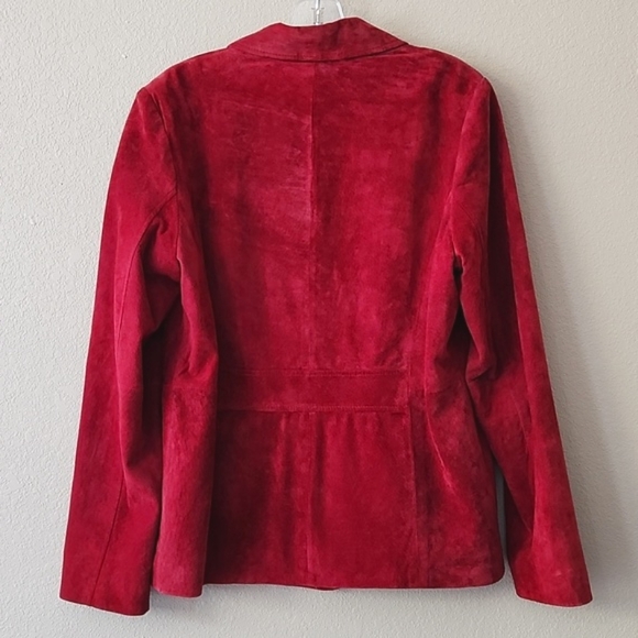 Red Suede Leather Jacket - Picture 5 of 10